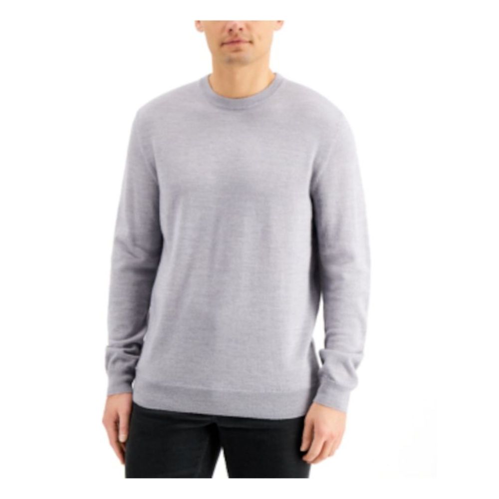CLUBROOM Mens Gray Crew Neck Wool Blend Pullover Sweater XL